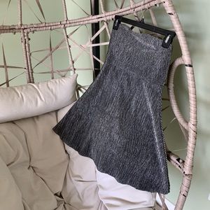 Wild fable strapless mini dress - Silver Metallic Strapless Mini Dress